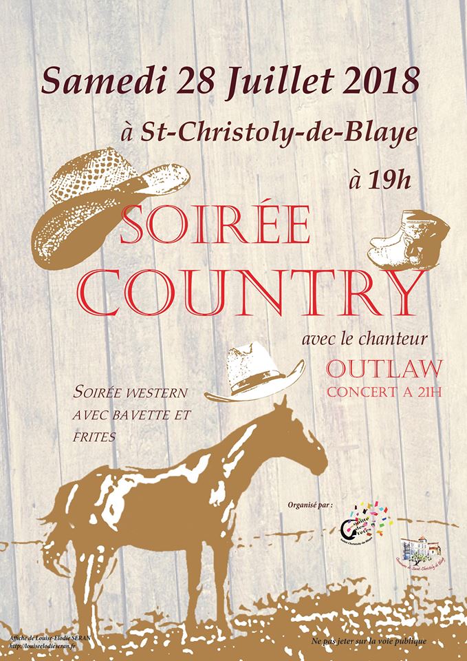 Concert Bal Soirée Festival Country Saint Christoly De Blaye<br />Gironde (33)